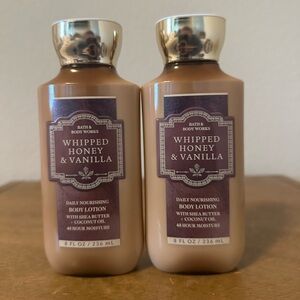 X2 Bath & Body Works Whipped Honey & Vanilla Body Lotions NEW